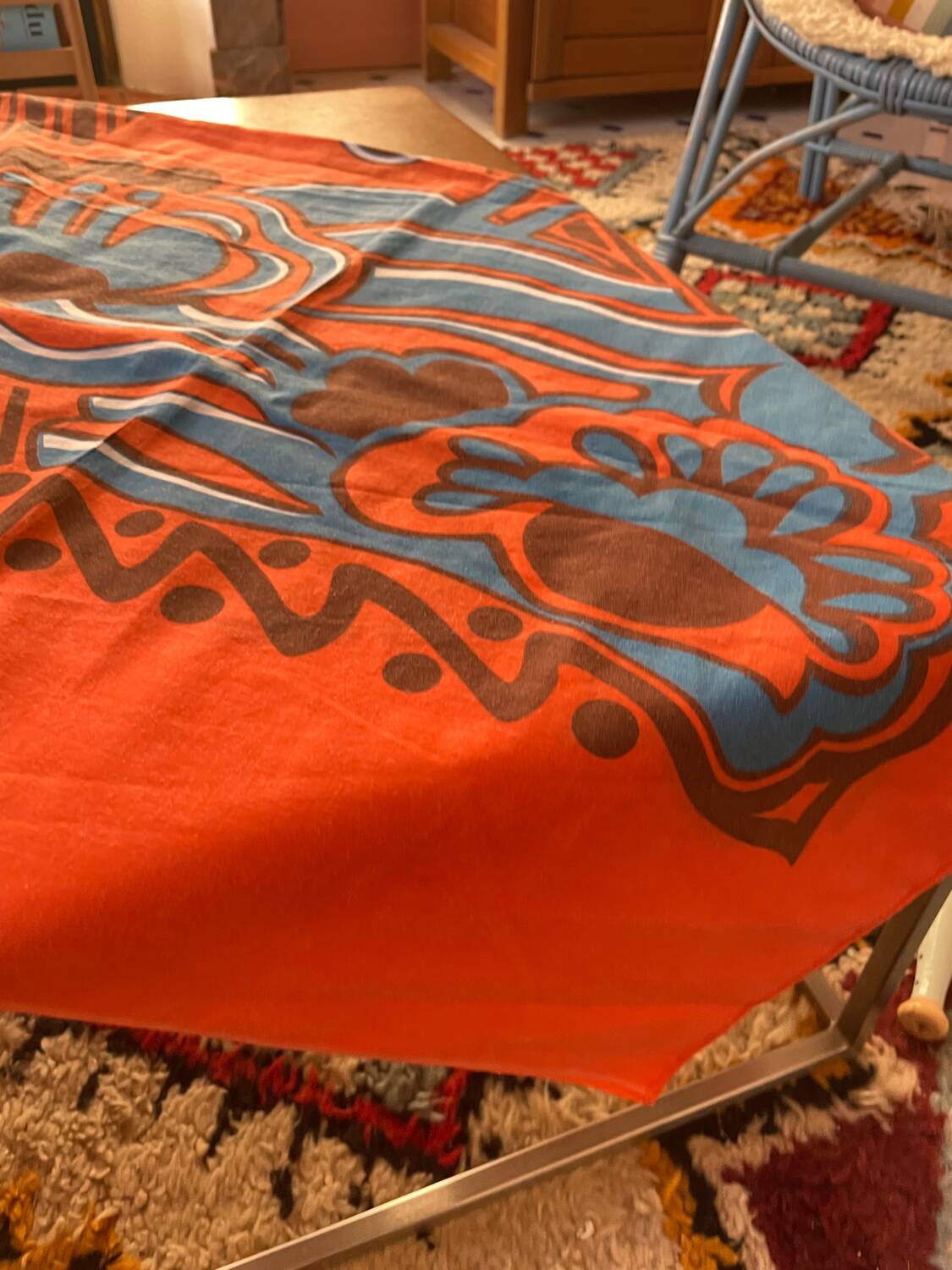 Seventies floral tablecloth