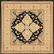 Oriental Ziegler rug: 1.96 x 2.10 Metres - Handmade Wool "Galerie Sardje"