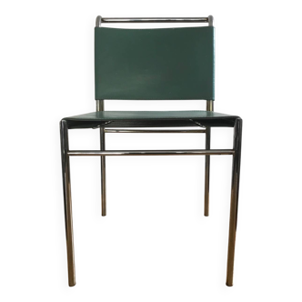 Eileen Gray Roquebrune Chair - Celadon Leather - Chrome Steel