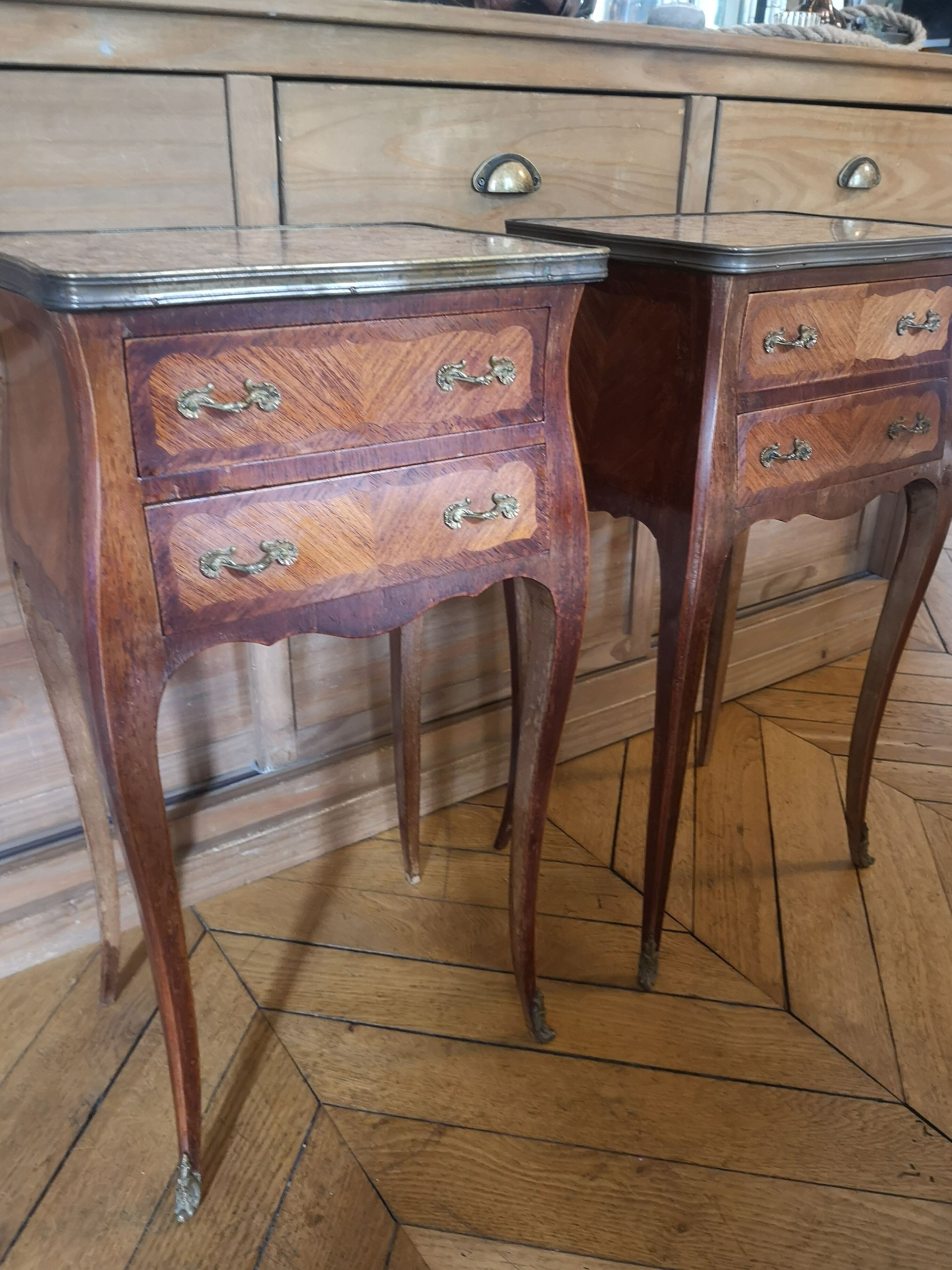 Pair of Mercier Frères bedside tables
