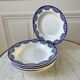 Set of 6 hollow plates Digoin Sarreguemines model Capri Casino 50s