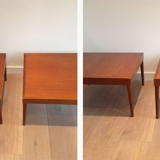 Pair of Scandinavian wooden sofa ends