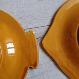 8 antique plates in majolica fish shape