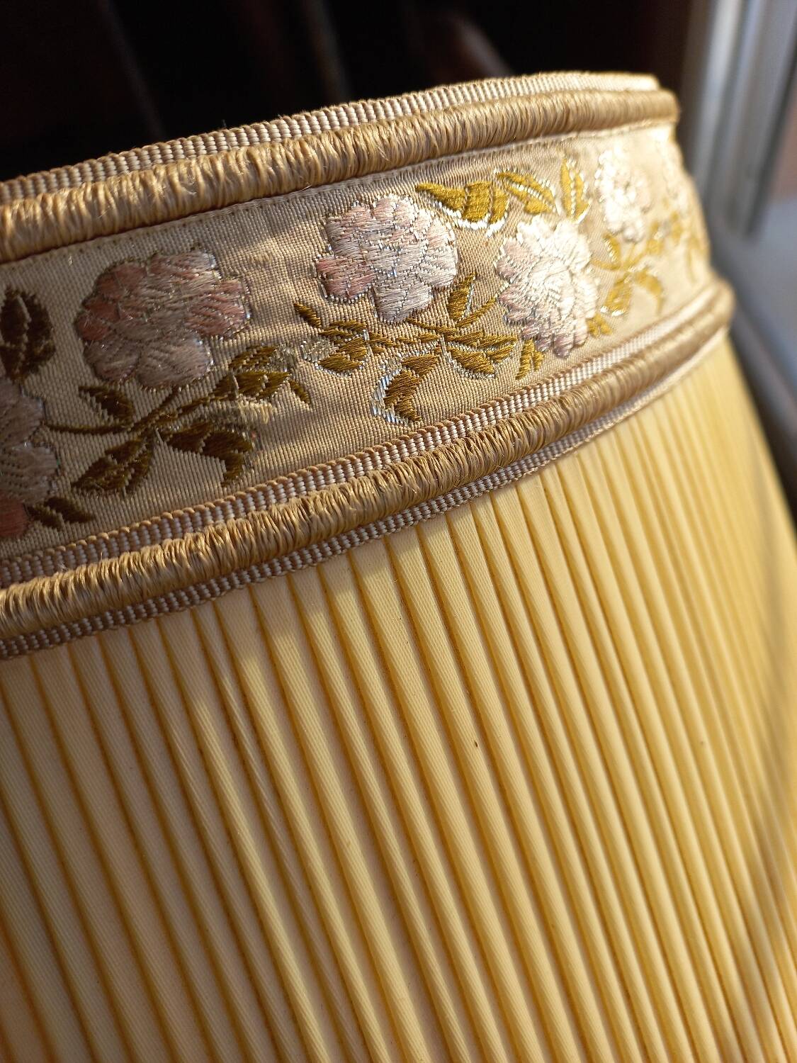 Antique pleated lampshade