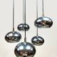 Suspension vintage cascade chromée 'Sphères d'argent'