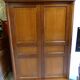 Wardrobe two doors empire style wood merisier