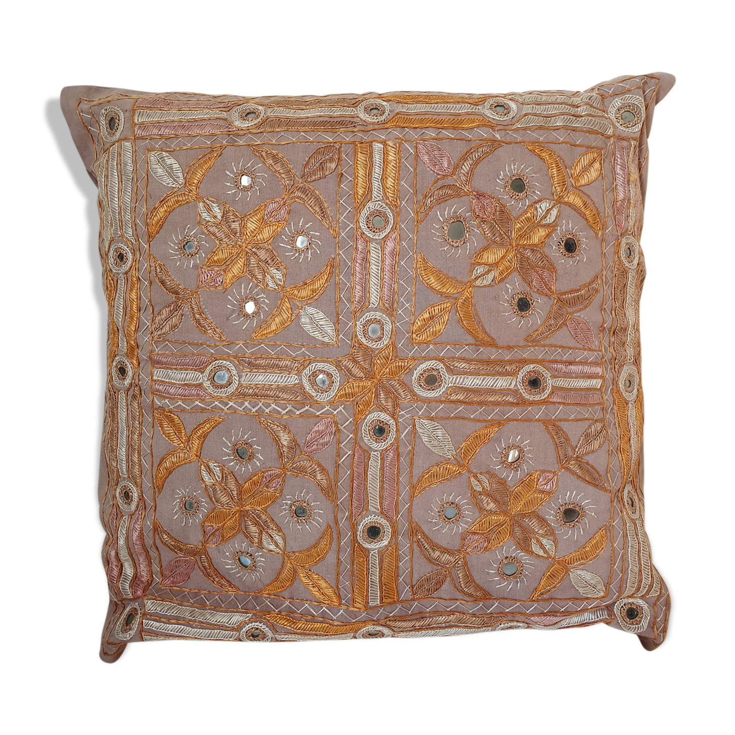 Indian embroidered cushion 40x40cm