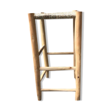 High wood and rope stool