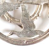 Silea silver metal duck trivet
