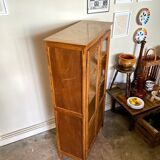 Cupboard, showcase 2 doors in dark wood