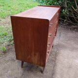 Commode ancienne vintage avec pieds compas bois