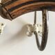Paire de patères papillon en bois tourné 1920