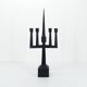 Brutalist candelabra in black forged steel 1950