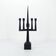 Brutalist candelabra in black forged steel 1950