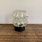 Diamond-point molded glass ceiling light, 1960