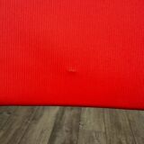 Pair of Scandinavian bridge armchairs in wood and vinyl from the 1950s.