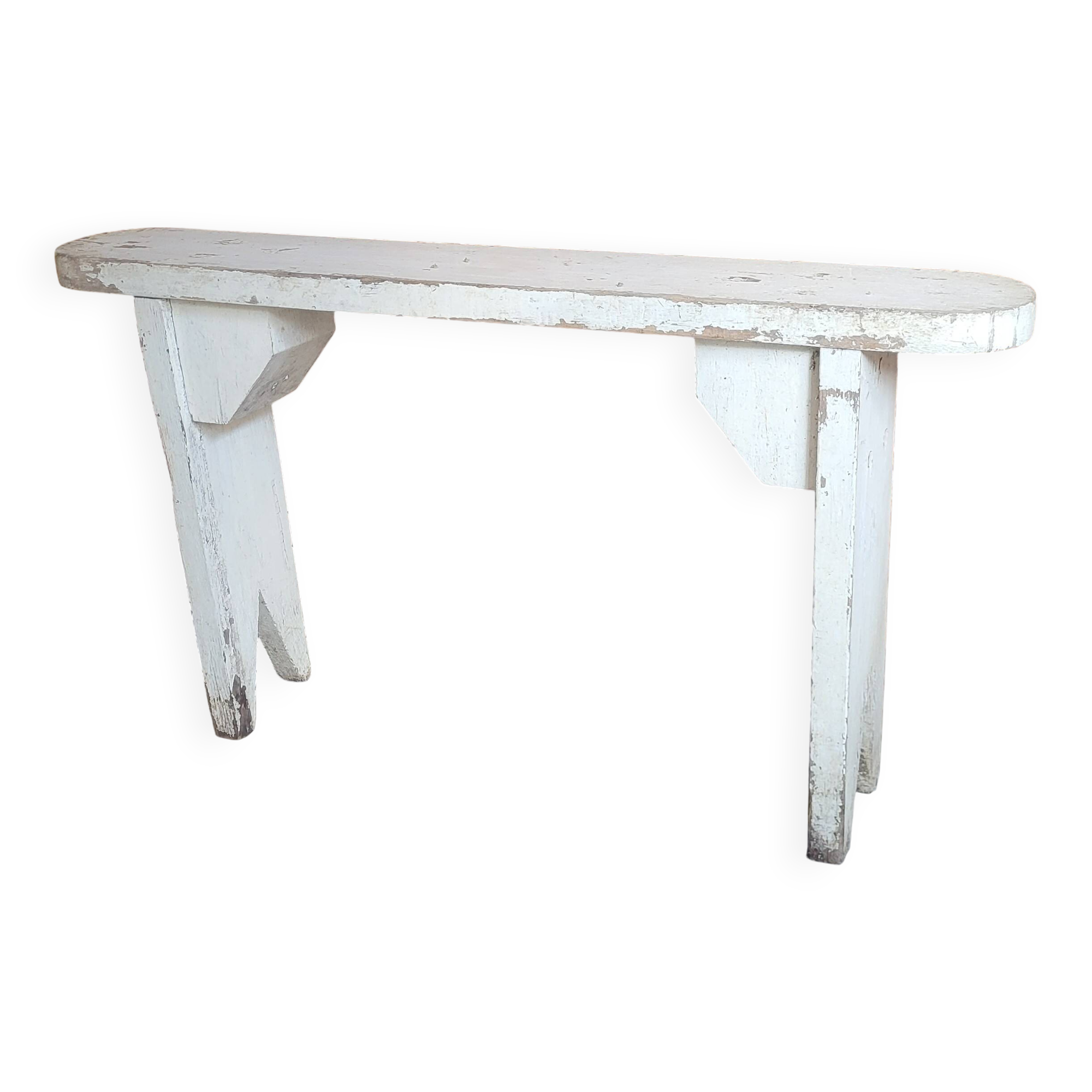 Weathered wooden bench