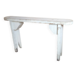 Weathered wooden bench