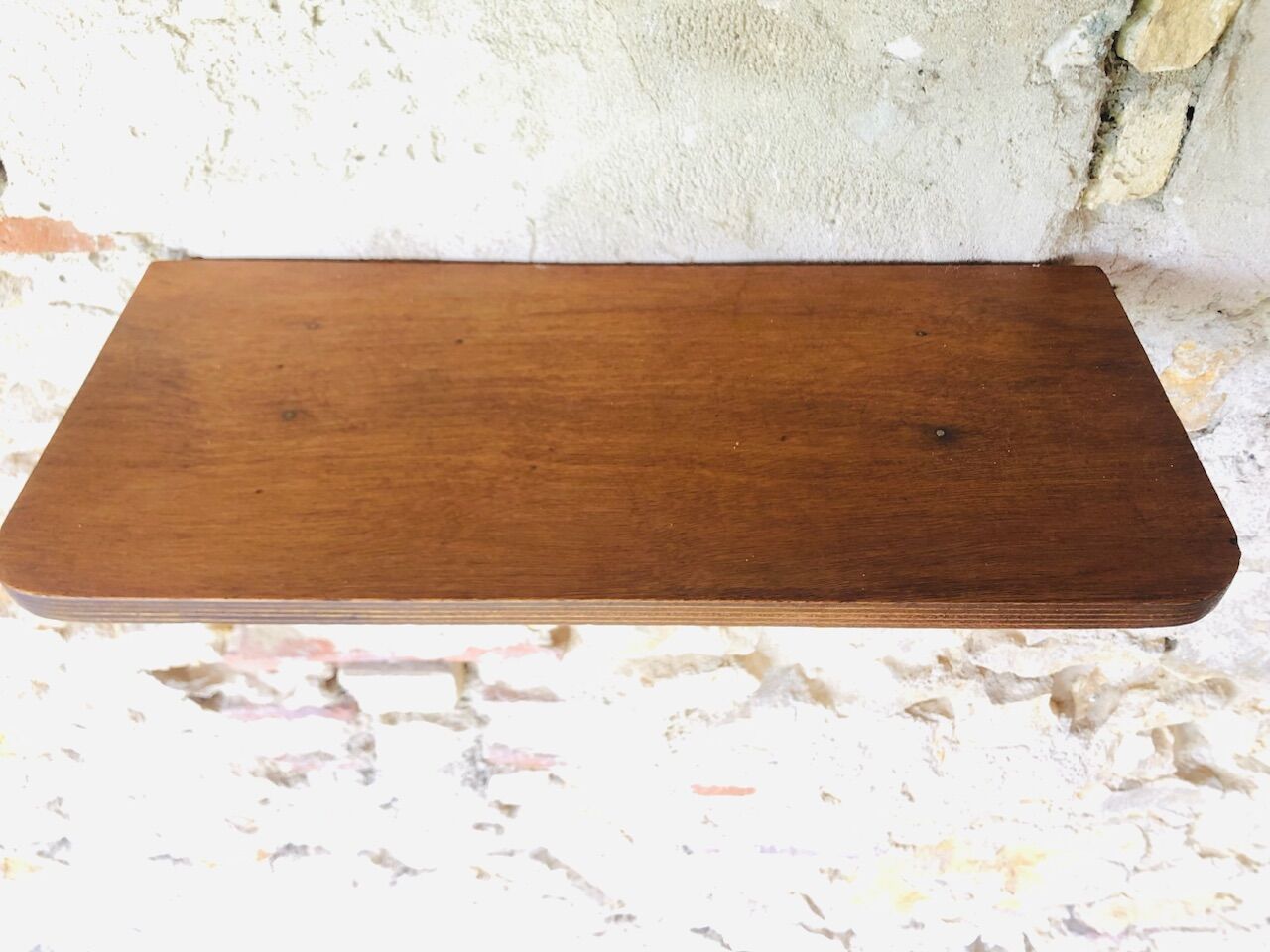 Vintage bent wood wall shelf circa 60