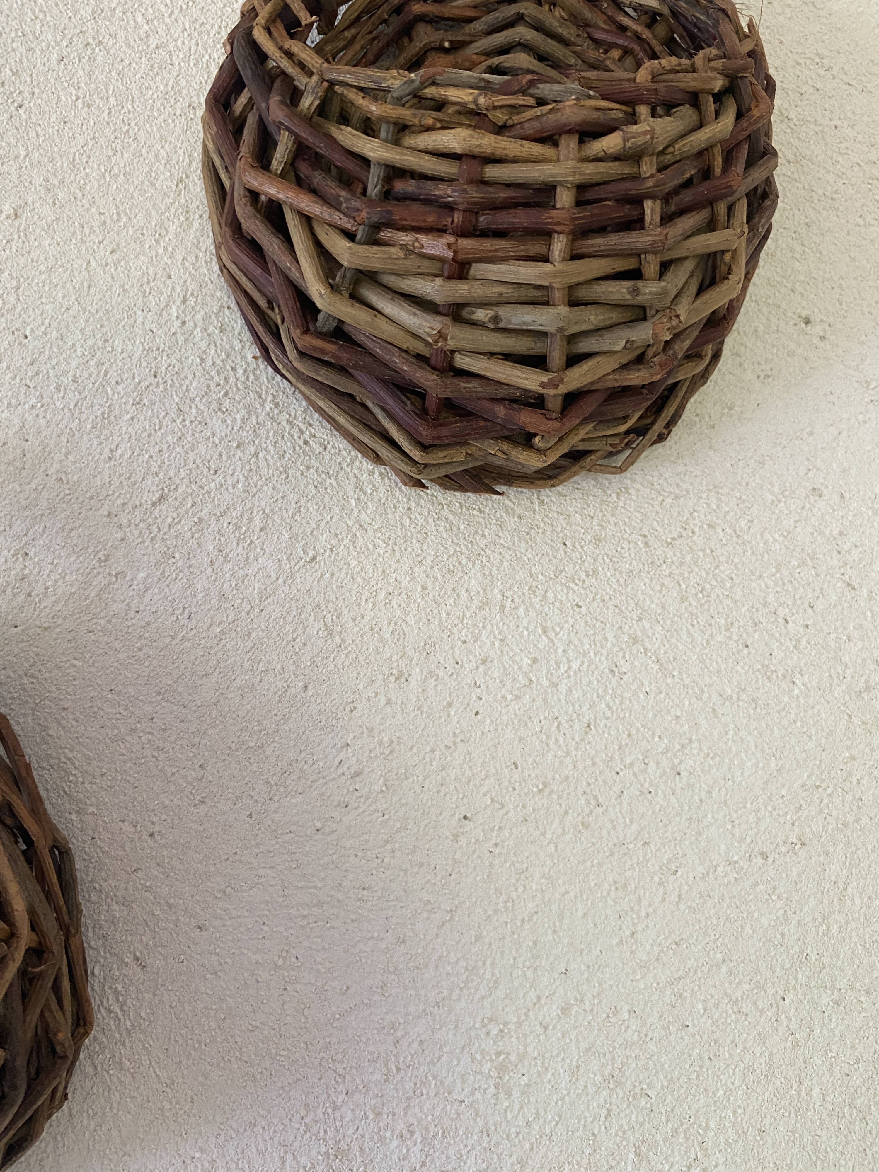 3 mini paniers, déco murale