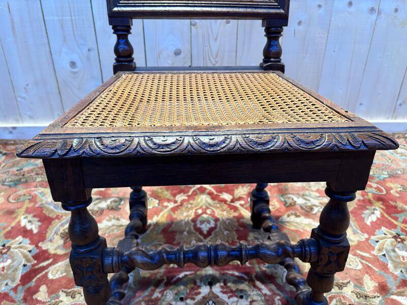 Set of 4 Renaissance cane chairs.