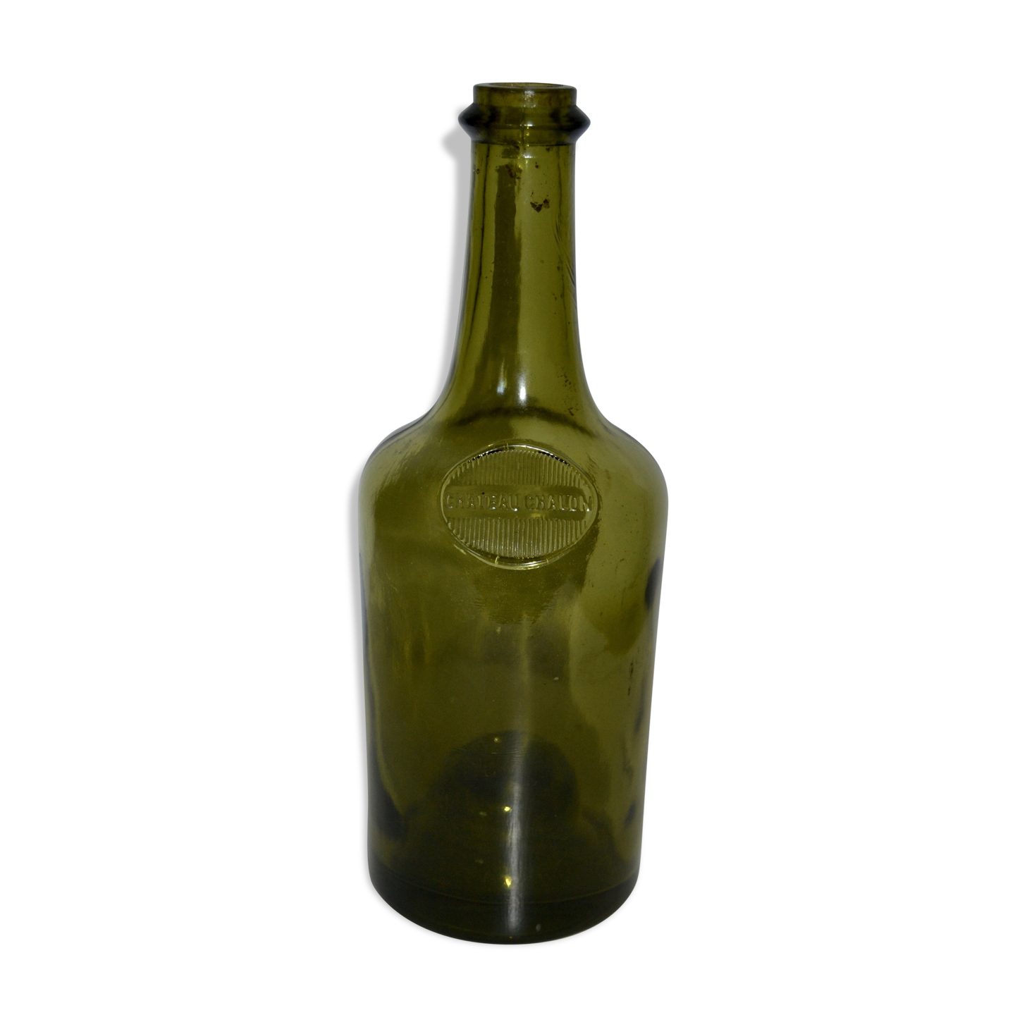 Château Chalon green glass bottle