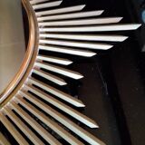 Golden metal 1950s sun mirror 45cm