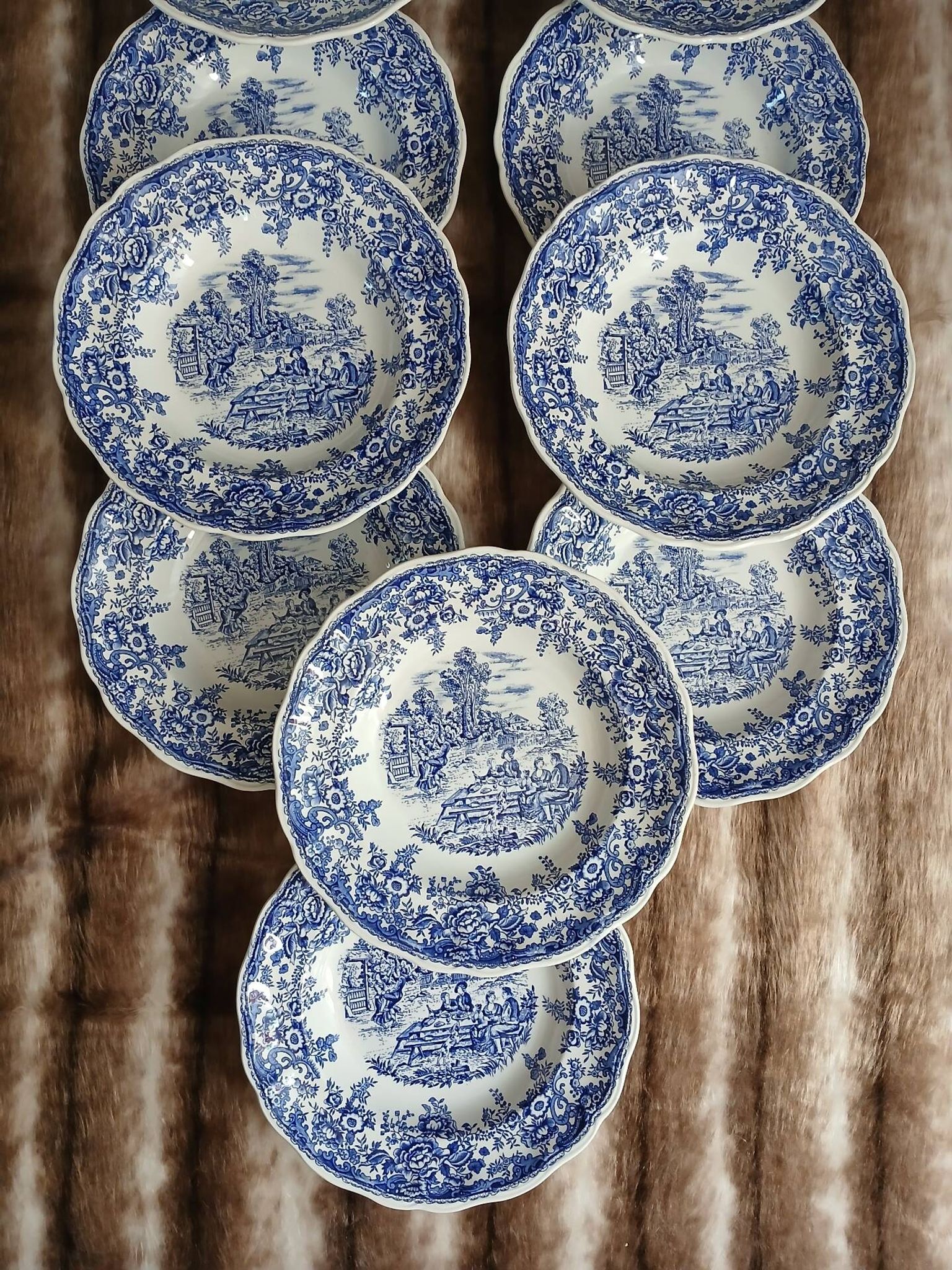 12 antique deep plates Lunéville KG