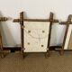Suite of three antique mirrors in bamboo and rattan
