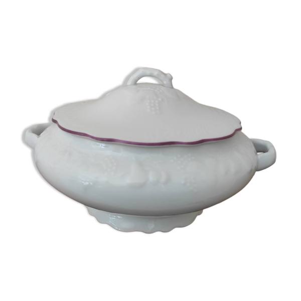 Soupière légumier en porcelaine Ph.Deshouliere décor série California