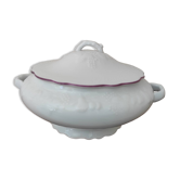 Vegetable soup tureen porcelain Ph. Deshoulière California series decoration