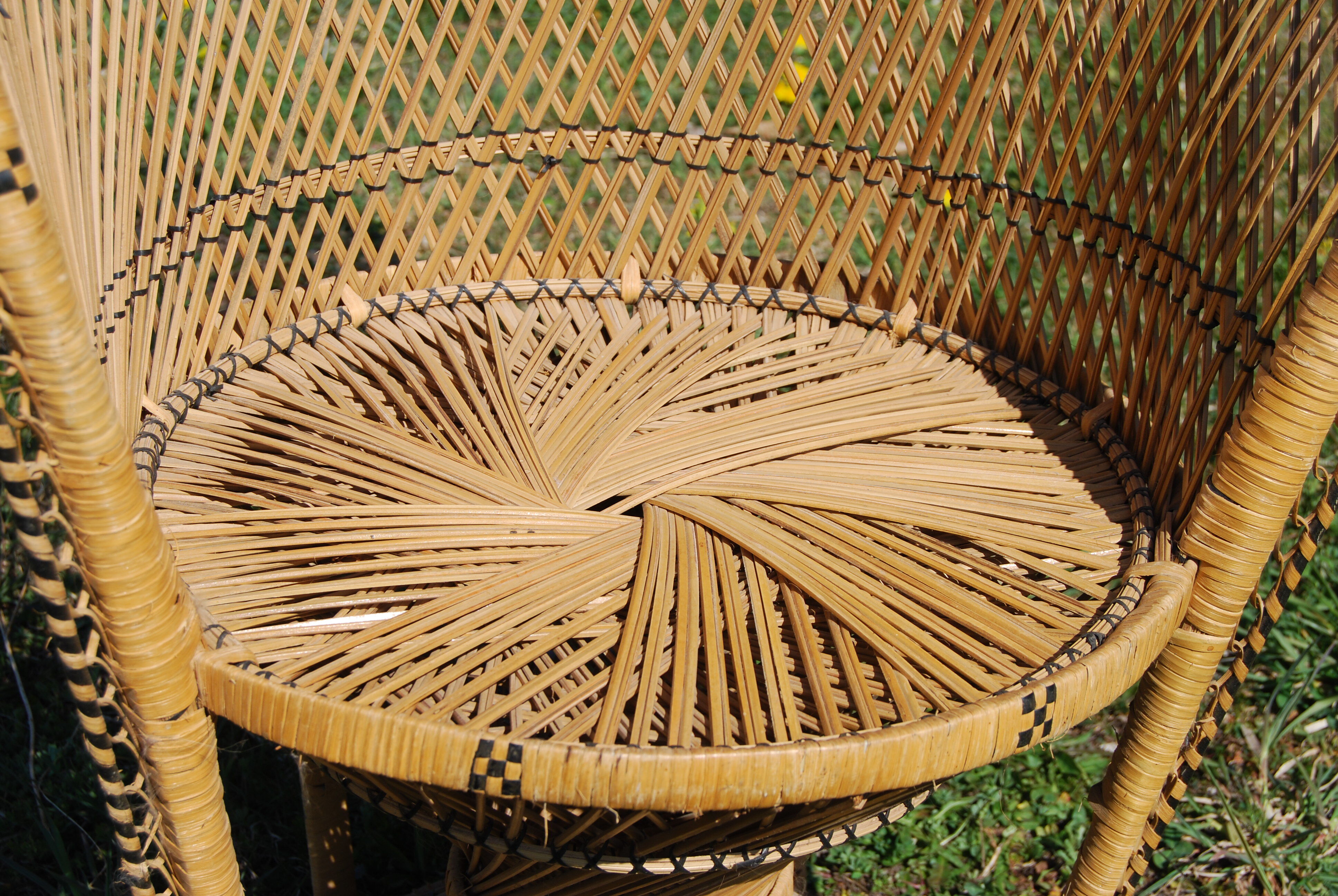 Emmanuelle's braided rattan chair from the 70s.