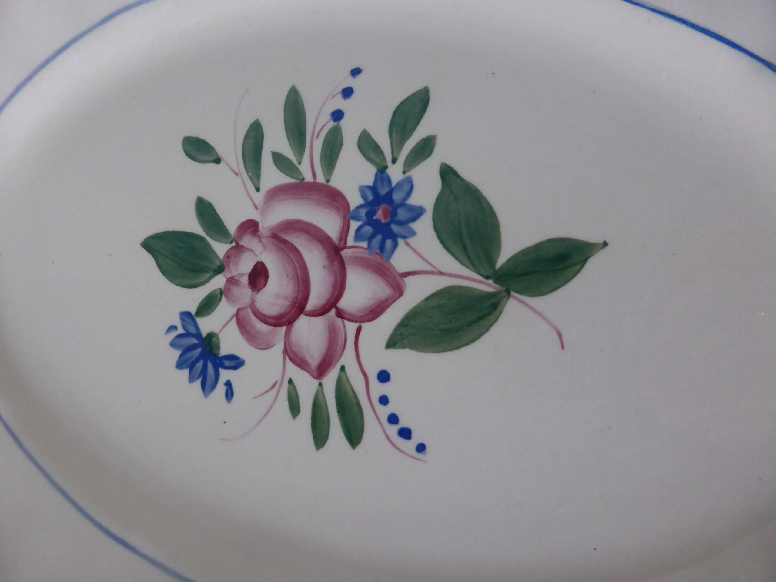 2 plats de service oval Digoin Sarreguemines