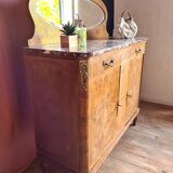 Low cabinet with walnut bramble mirror