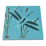Pond earthenware tile - vintage