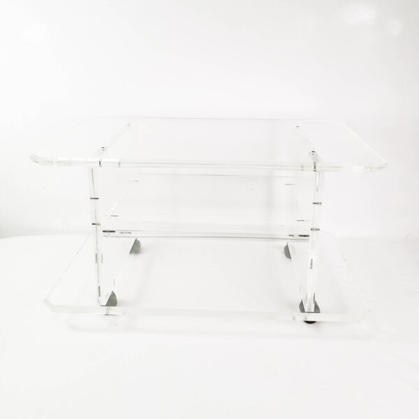 Meuble audio-TV en plexiglas, Italie, années 1970.