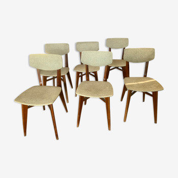 Lot de 6 chaises vintage