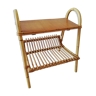 Rattan magazines rack with tray