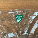 Vintage Swedish glass plate Eden by Orrefors, 1970s.