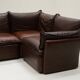 Large leather modular sofa, 1970s Germany