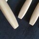 Set of 10 table knives in white Bakelite