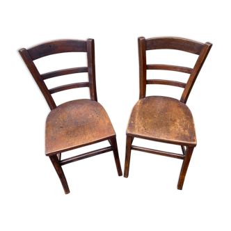 2 chaises bistrot brasserie mutzig alsace 1930