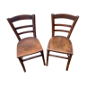 2 bistro chairs brasserie mutzig alsace 1930
