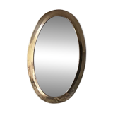 Urdu oval mirror solid brass