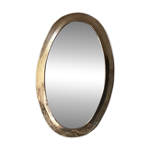 Miroir ovale Ourdou laiton massif