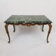 Table basse en marbre vert et bronze style Louis XV