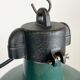 Industrial Green Enamel Factory Lamp with Cast Iron Top, 1960s