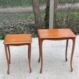 2 Louis XV solid wood nesting tables