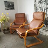 Pair of "Poang" armchairs by Noboru Nakamura