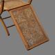 19th-century caned chaise longue in colonial style